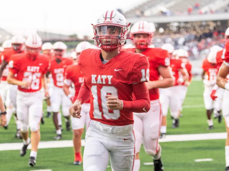 Katy High quarterback Caleb Kroger