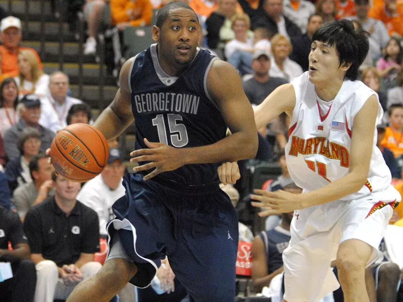 Georgetown guard Austin Freeman