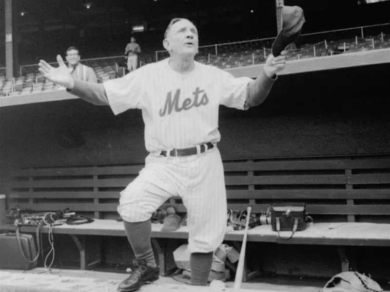 Casey Stengel posing