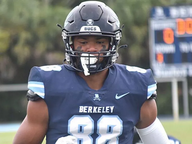 Berkeley Prep defensive end Keon Keeley