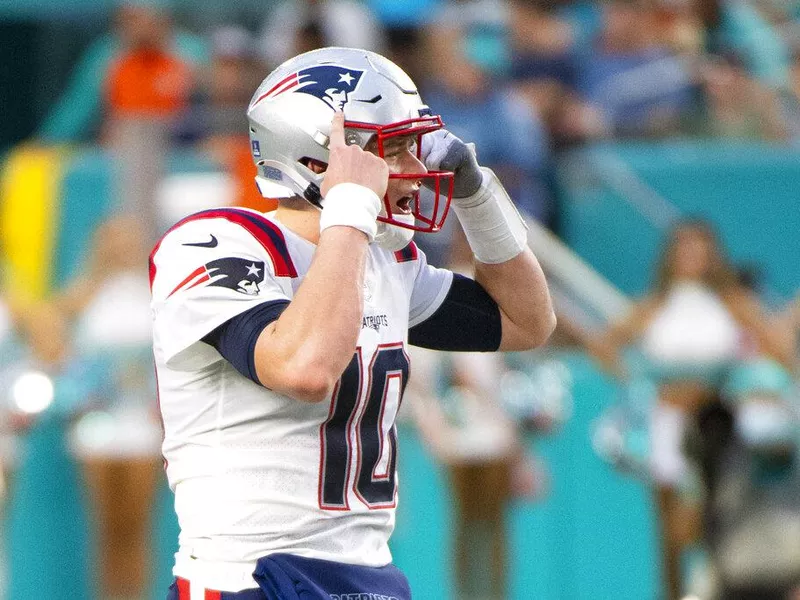 New England Patriots quarterback Mac Jones