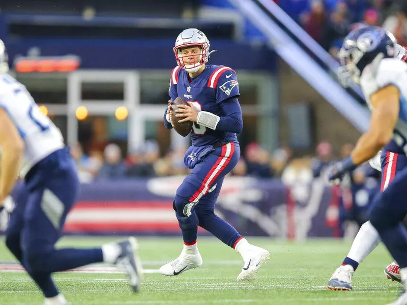 New England Patriots quarterback Mac Jones