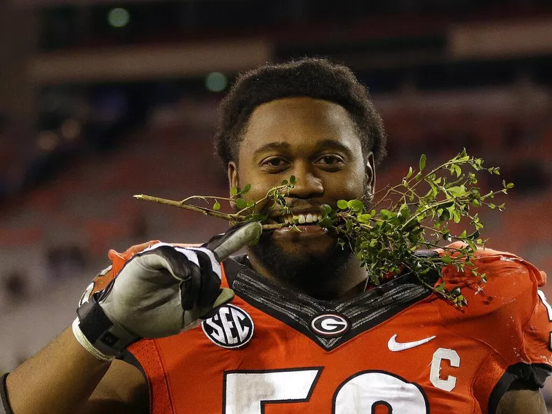 Georgia senior defensive end Garrison Smith at Sanford Stadium