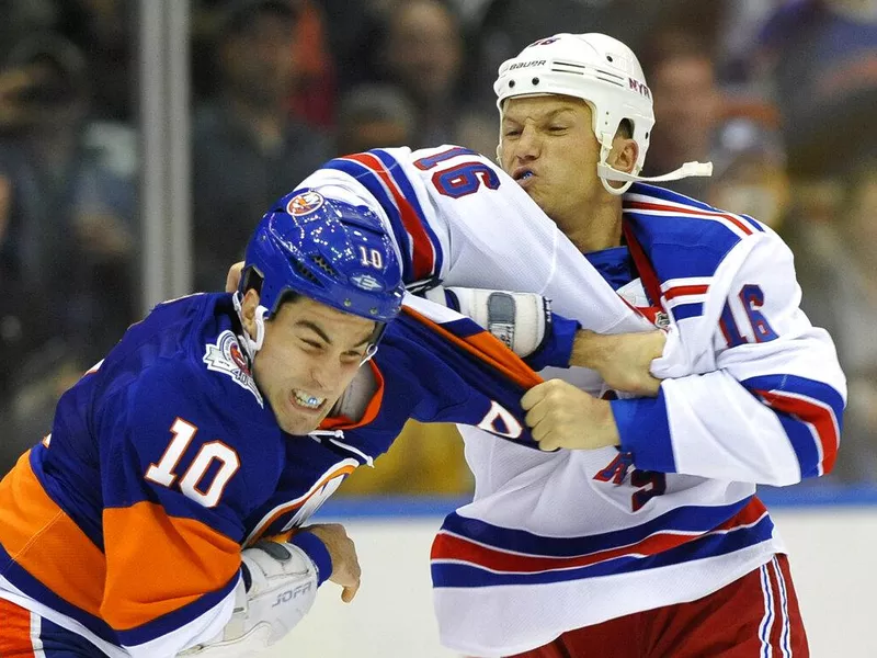 Sean Avery and Mike Mottau