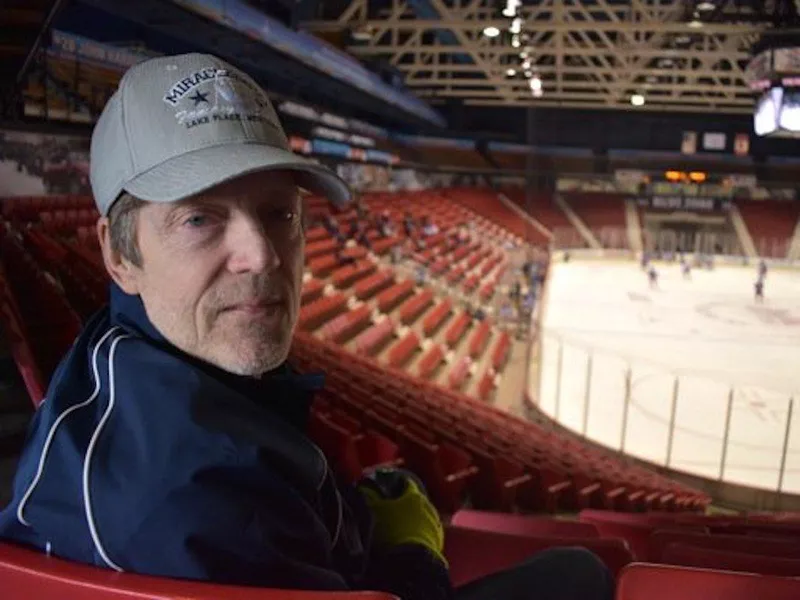 Eric Strobel at an ice rink