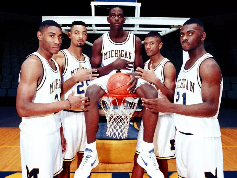 Jimmy King, Juwan Howard, Chris Webber, Jalen Rose, Ray Jackson