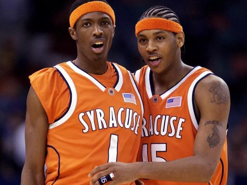 Hakim Warrick and Carmelo Anthony