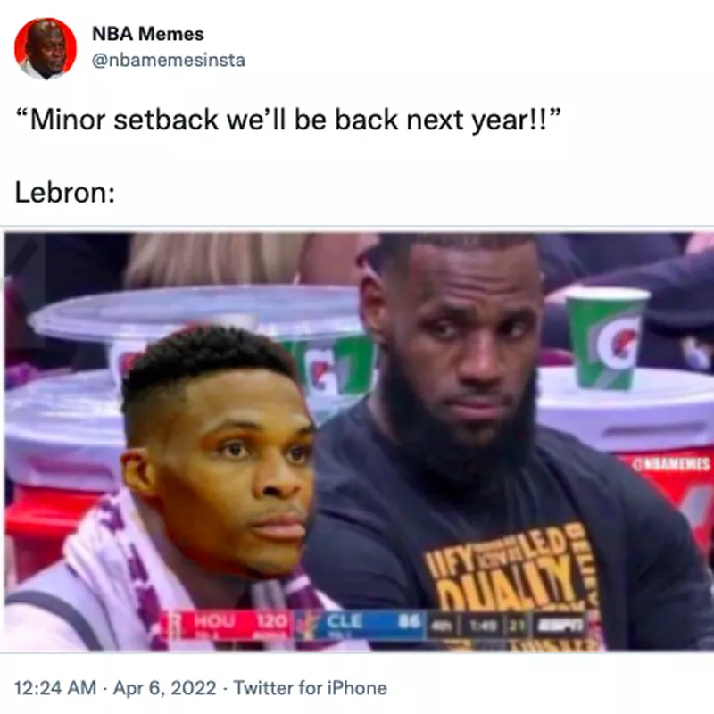 LeBron Russ Westbrook meme