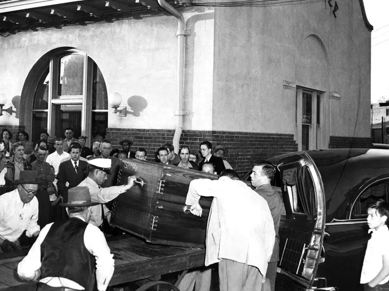 Jim Thorpe's casket