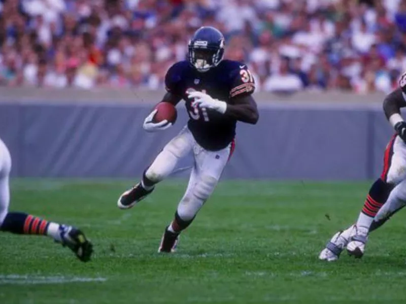 Rashaan Salaam running with ball