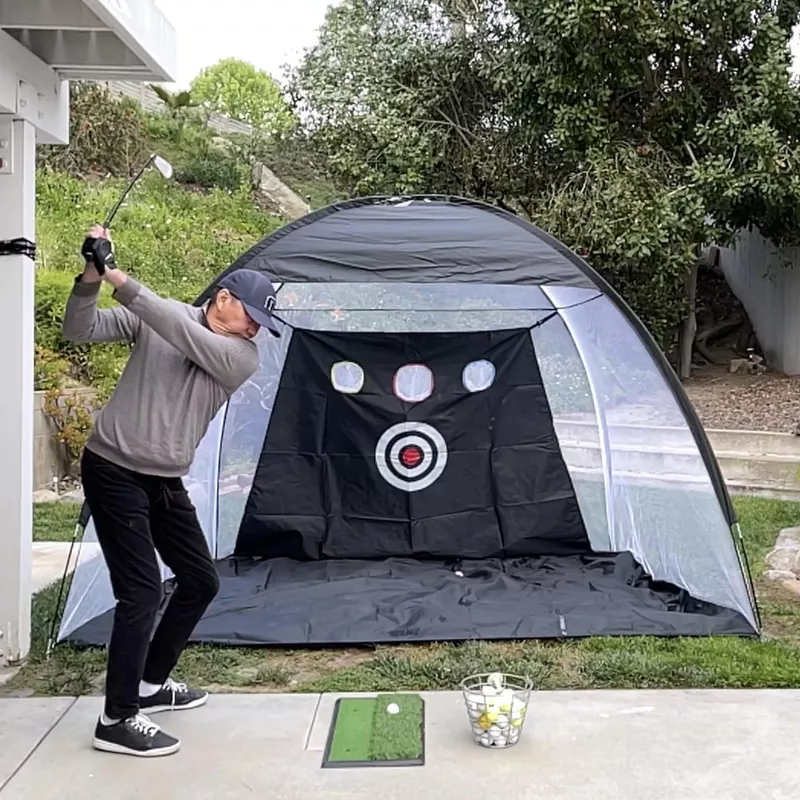 Golf Practice Net, 10x7ft Golf Hitting Training Aids Nets with Target and Carry Bag for Backyard Driving Chipping