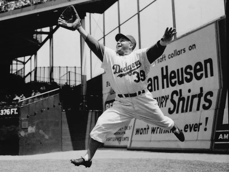 Roy Campanella jumps