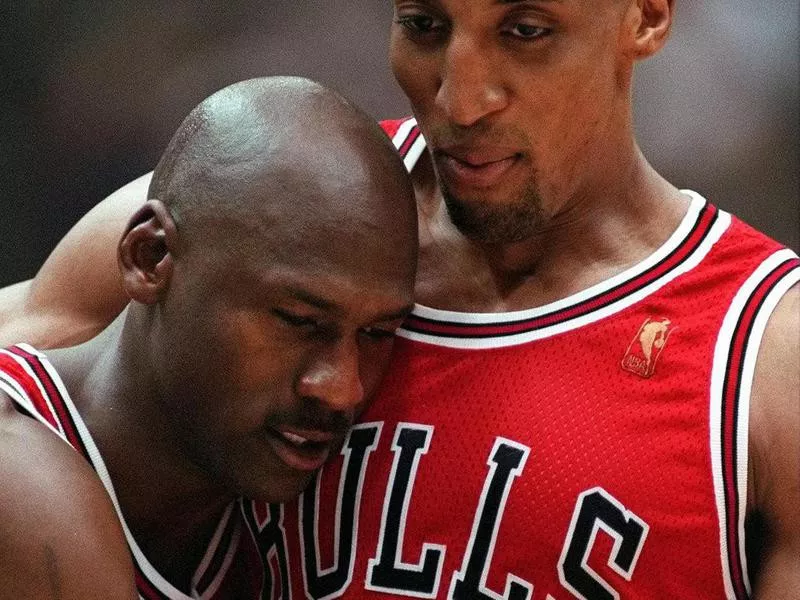 Michael Jordan and Scottie Pippen