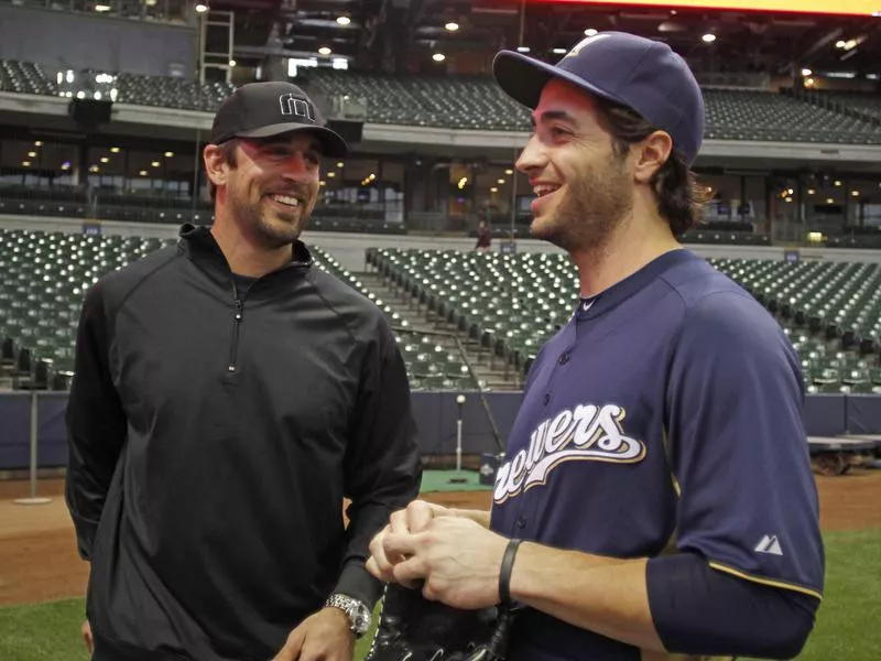 Aaron Rodgers and Ryan Braun