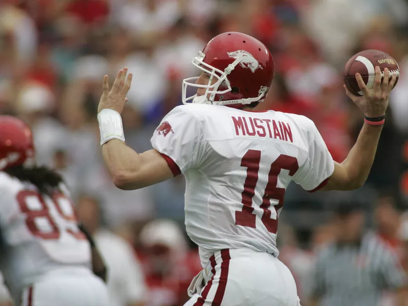 Arkansas quarterback Mitch Mustain