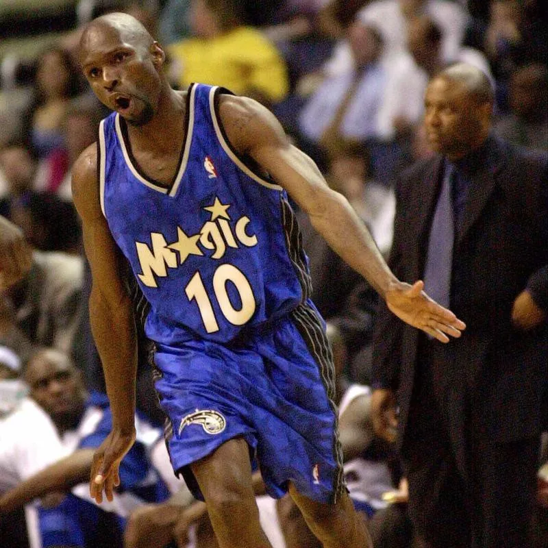 Orlando Magic's Darrell Armstrong celebrates