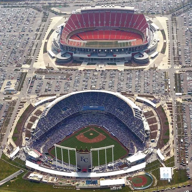 Arrowhead Stadium and Kauffman Stadium