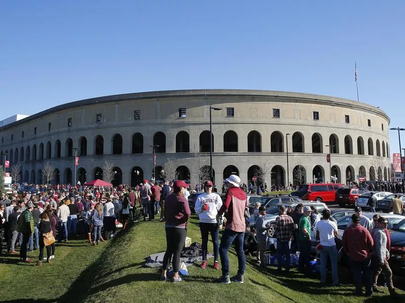 Harvard-Yale fans at Harvard Stadium