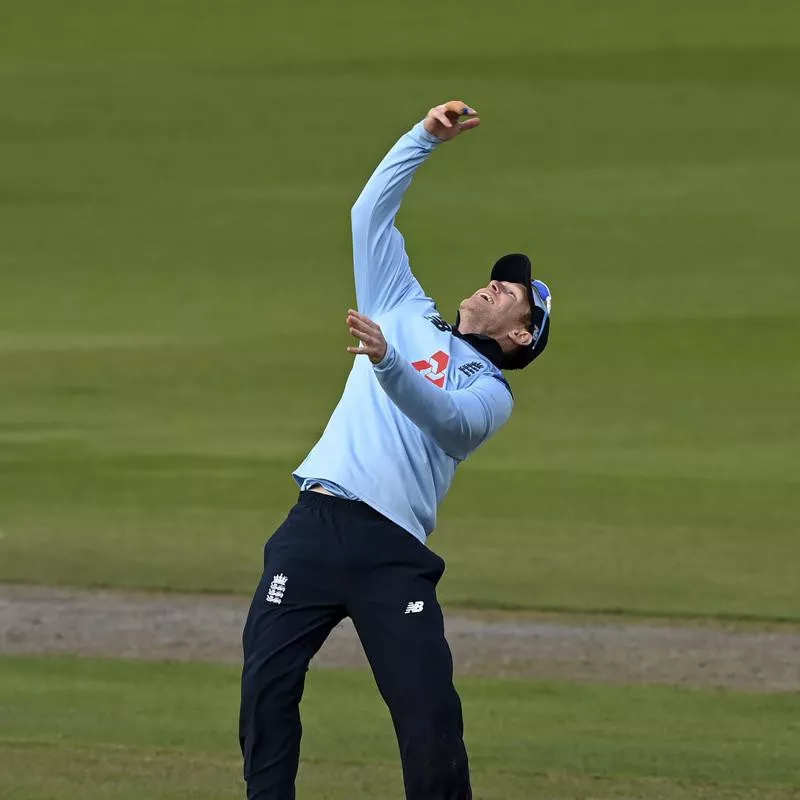 England's captain Eoin Morgan celebrates