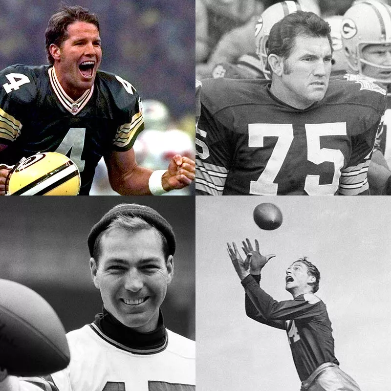 Brett Favre, Forrest Gregg, Don Hutson, Bart Starr