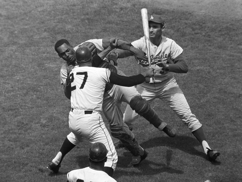 Juan Marichal, John Roseboro, Sandy Koufax