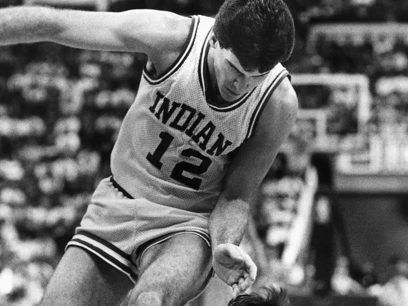 Indiana's Steve Alford against Princeton