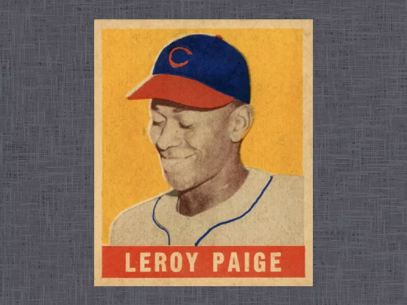 1948 Leaf Satchel Paige card