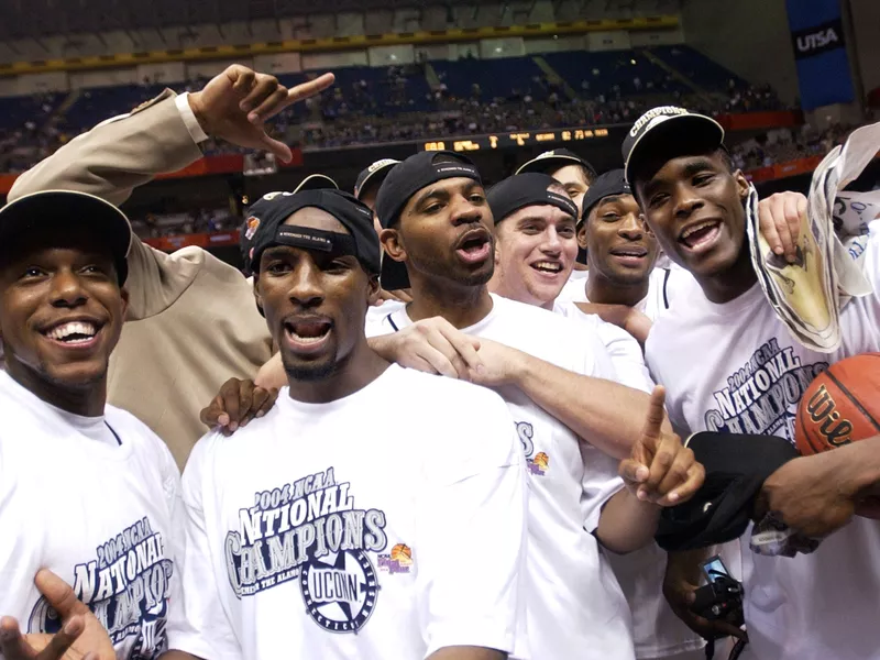 Connecticut players celebrate