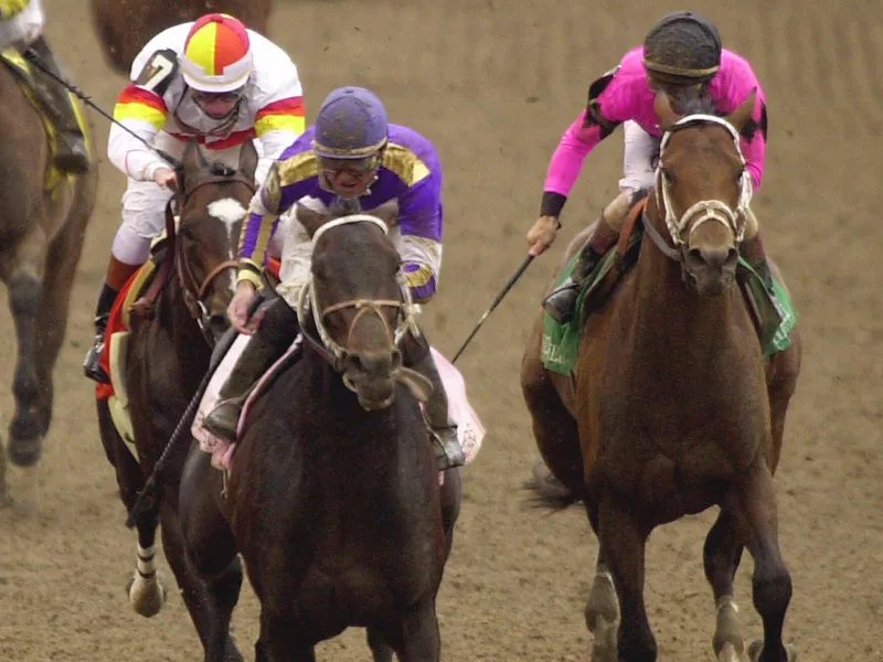 Horses racing at Fair Grounds