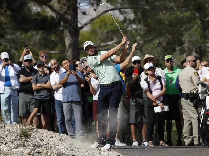 Peter Uihlein hits out of dirt at Shriners Hospitals for Children Open