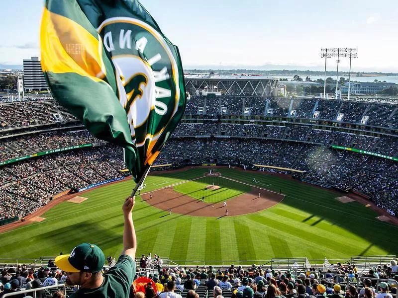 Oakland A's fans at Oakland Coliseum