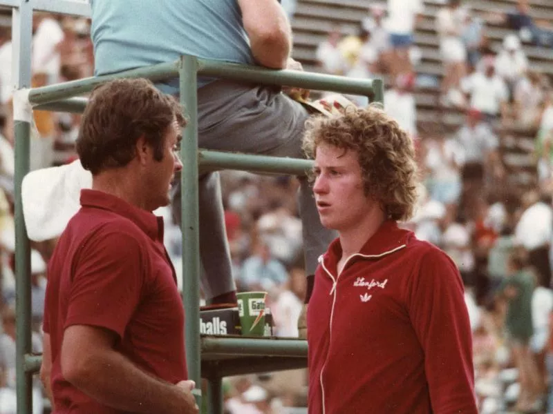 Dick Gould and John McEnroe