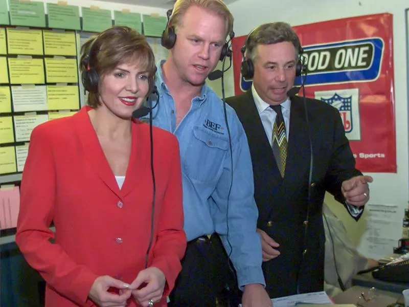 Lesley Visser, Boomer Esiason, Howard David