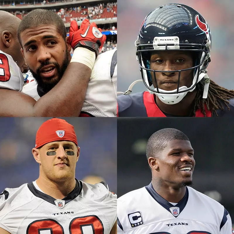 Arian Foster, DeAndre Hopkins, Andre Johnson, J.J. Watt