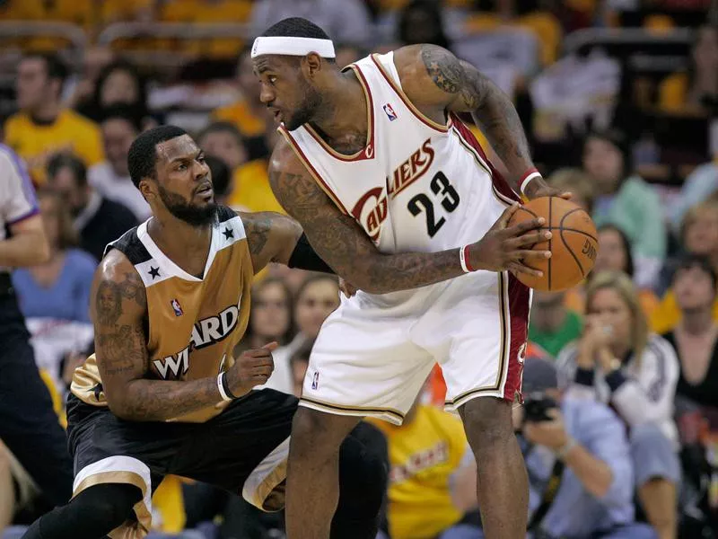 LeBron James and DeShawn Stevenson