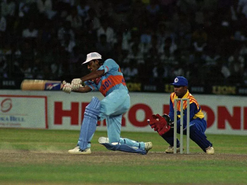 Mohammed Azharuddin plays a stroke