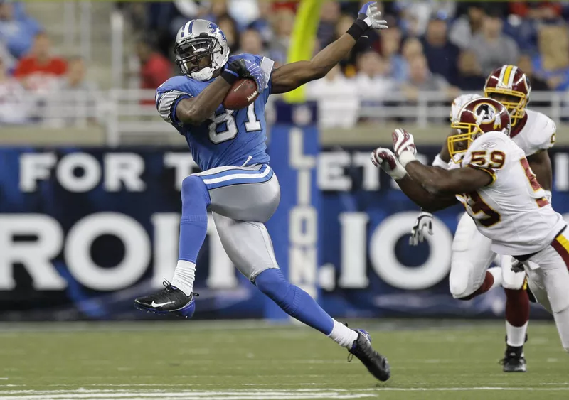 Detroit Lions wide receiver Calvin Johnson makes catch