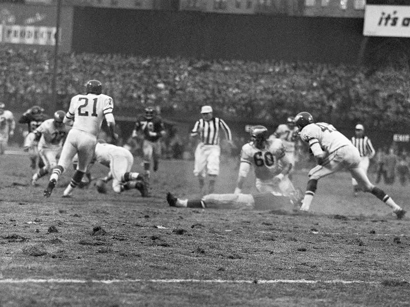 Frank Gifford, Chuck Bednarik and Chuck Weber