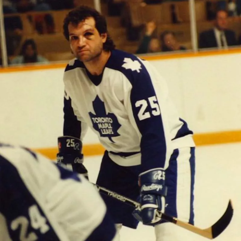 Dave Semenko with black eye