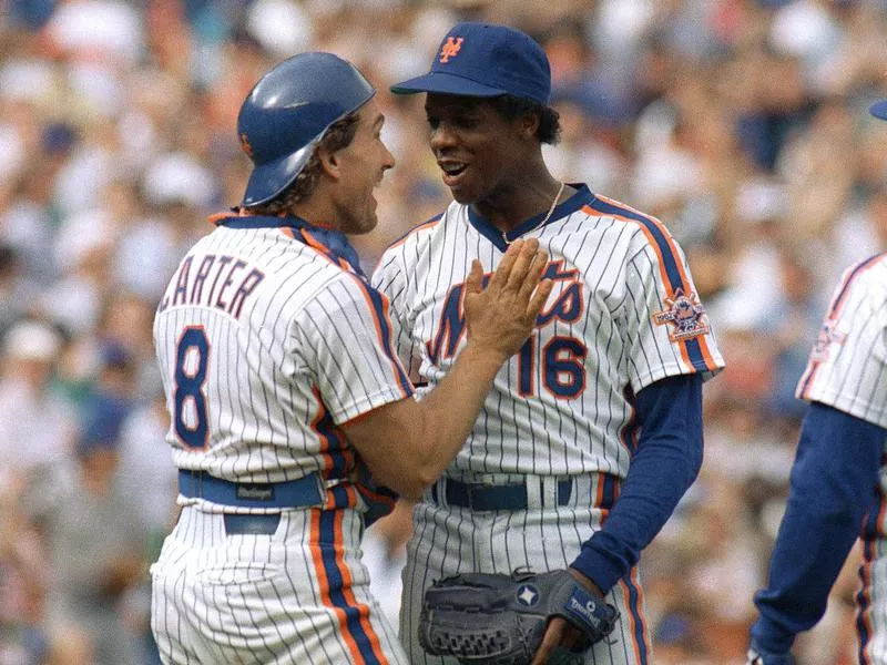 Gary Carter and Dwight Gooden