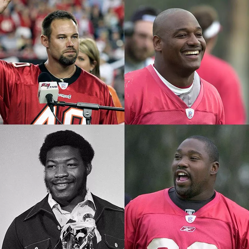 Mike Alstott, Derrick Brooks, Warren Sapp, Lee Roy Selmon