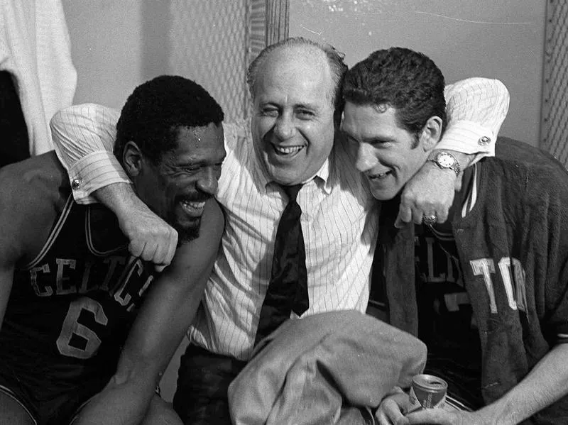 Red Auerbach, Bill Russell, John Havlicek