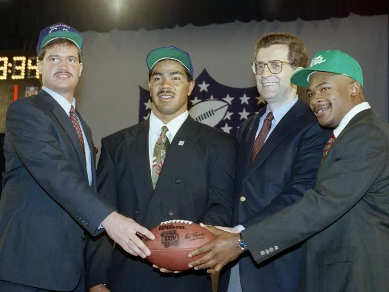 Jeff George, Junior Seau, Paul Tagliabue, Blair Thomas