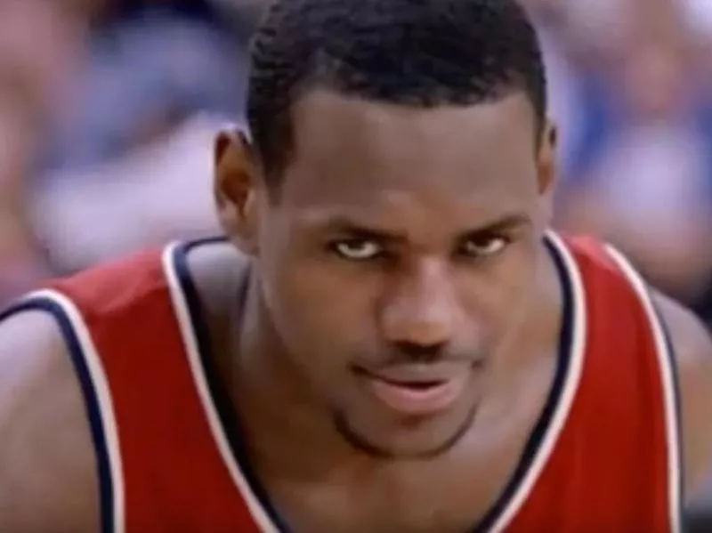 LeBron James in his first commercial