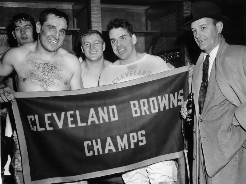 Paul Brown, Pete Brewster, Lou Groza, Chuck Noll, Otto Graham