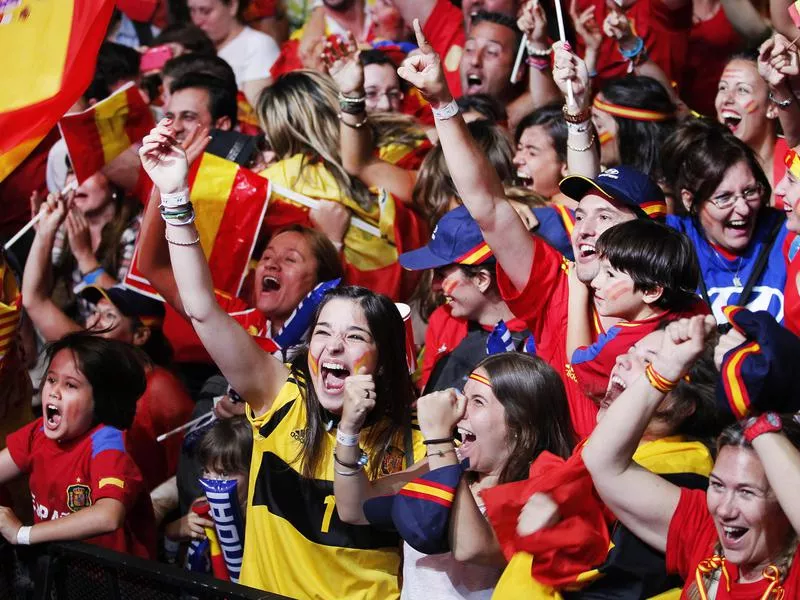 Spanish soccer fans