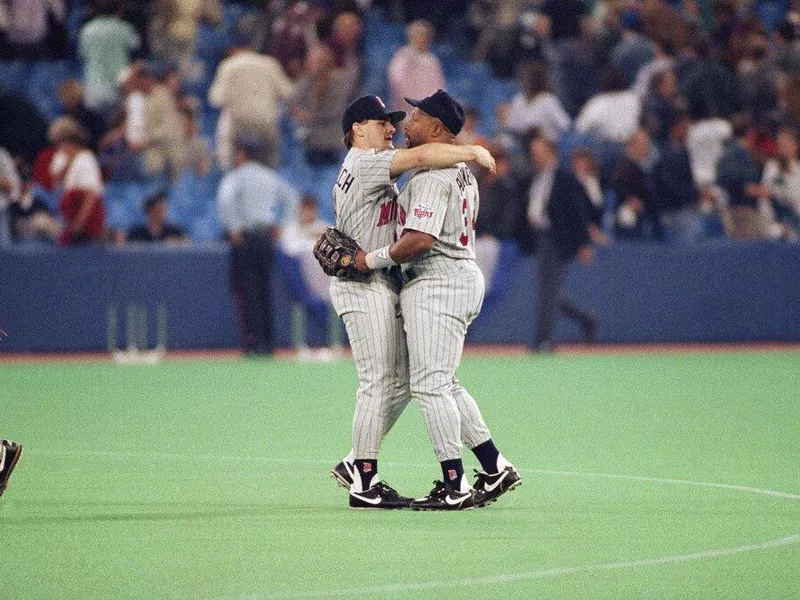 Chuck Knoblauch and Kirby Puckett