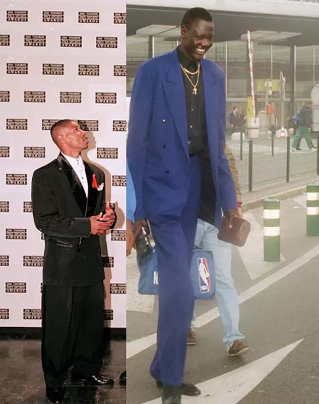 Muggsy Bogues and Manute Bol