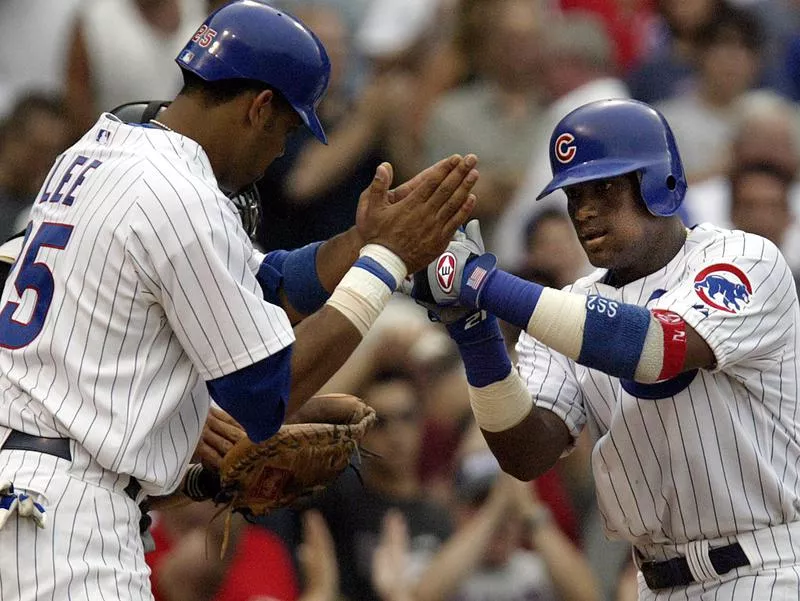 Sammy Sosa and Derrek Lee