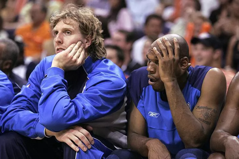 Dirk Nowitzki and Jerry Stackhouse